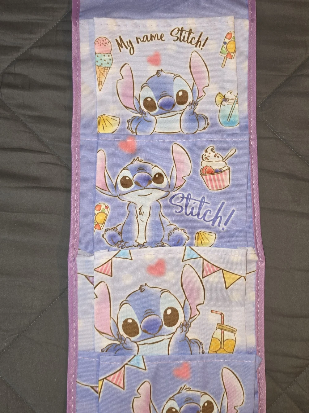 Disney Lilo & Stitch Purple Hanging Organizer for Kids